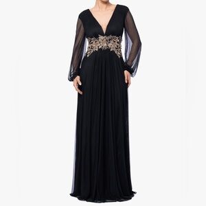 Betsy & Adam Black and Gold Wedding Dress